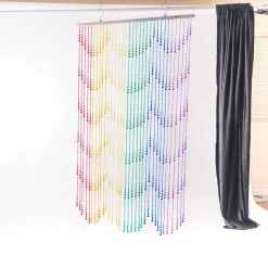 DecoStar™ 6ft Rainbow Iridescent Raindrop Curtain