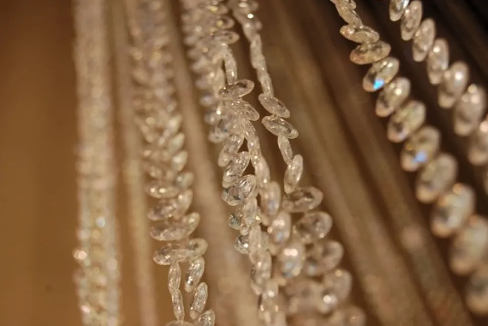 DecoStar™ 9ft Square Crystal Column - STUNNING!