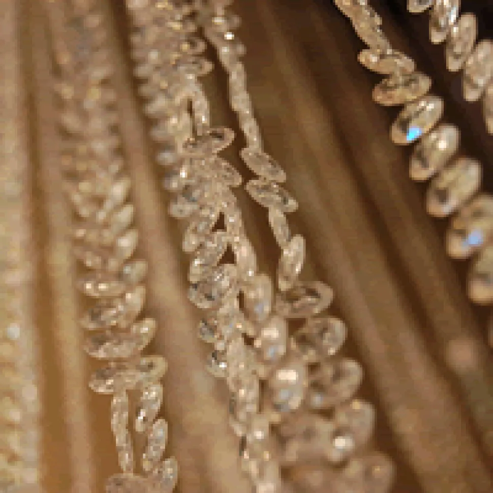 DecoStar™ 9ft Square Iridescent Crystal Column - STUNNING!