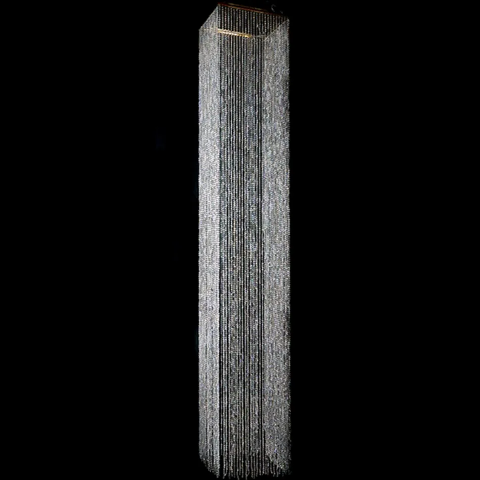 DecoStar™ 9ft Square Iridescent Crystal Column - STUNNING!