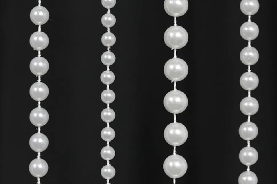 DecoStar™ 12ft White Pearl Ball Curtain