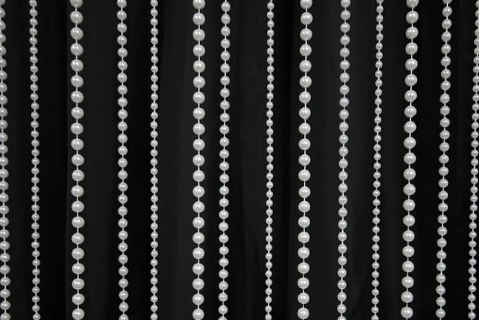 DecoStar™ 12ft White Pearl Ball Curtain
