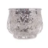 DecoStar™ 2 1/2" Glam Diamond Etched Mercury Glass Candle/Votive Holder - Silver - 6 PACK