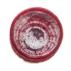 DecoStar™ 2 1/2" Glam Diamond Etched Mercury Glass Candle/Votive Holder - Red - 6 PACK