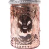 DecoStar™ Glass Candle Holder w/ Metal Trim- 4" - 6 PACK - Amber