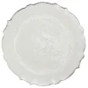 Decostar™ Glass Charger Plate 13" - Silver Scalloped Edge - 8 Pieces