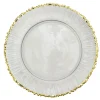 Decostar™ Glass Charger Plate 13" - Thin gold Reef Edge - 8 Pieces