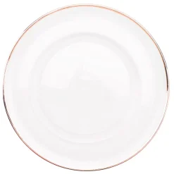 Decostar™ Glass Charger Plate 13" - 8 Pieces- Rose Gold