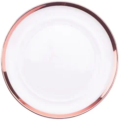 Decostar™ Glass Charger Plate 13" - 8 Pieces- Rose Gold-