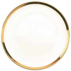 Decostar™ Glass Charger Plate 13" - 8 Pieces - Gold Rim