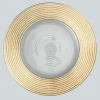 Decostar™ Glass Charger Plate 13" - 8 Pieces- Thick Gold Rim