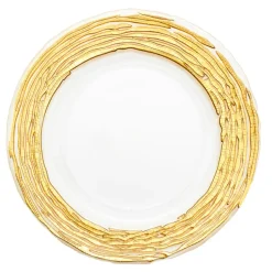 Decostar™ 13" Glass Charger Plate - 8 Pieces - Gold