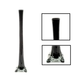 Decostar™ Glass Eiffel Tower Vase 20" - 12 Pieces - Black
