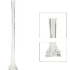 Decostar™ Glass Eiffel Tower Vase 24" - 12 Pieces - Clear