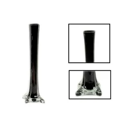 Decostar™ Glass Eiffel Tower Vase 12" - 24 Pieces - Black