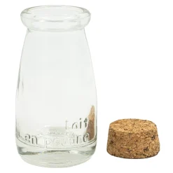 Decostar™ Glass Milk Bottle with Cork 4 1/8" - 96 Pieces