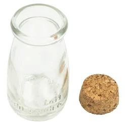 Decostar™ Glass Milk Bottle with Cork 4 1/8