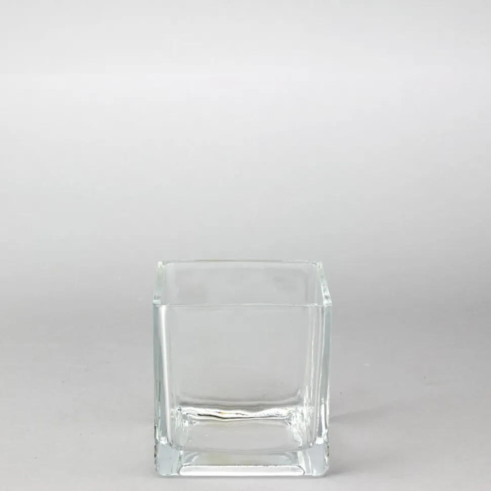 Decostar™ Glass Square Cube Vase 3 1/4" - 48 Pieces