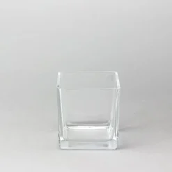 Decostar™ Glass Square Cube Vase 4"- 18 Pieces