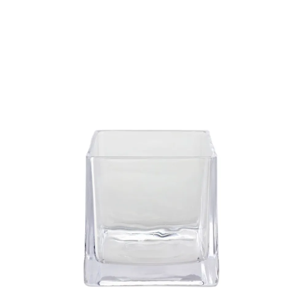 Decostar™ Glass Square Cube Vase 6" - 12 Pieces