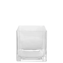 Decostar™ Glass Square Cube Vase 7" - 6 Pieces