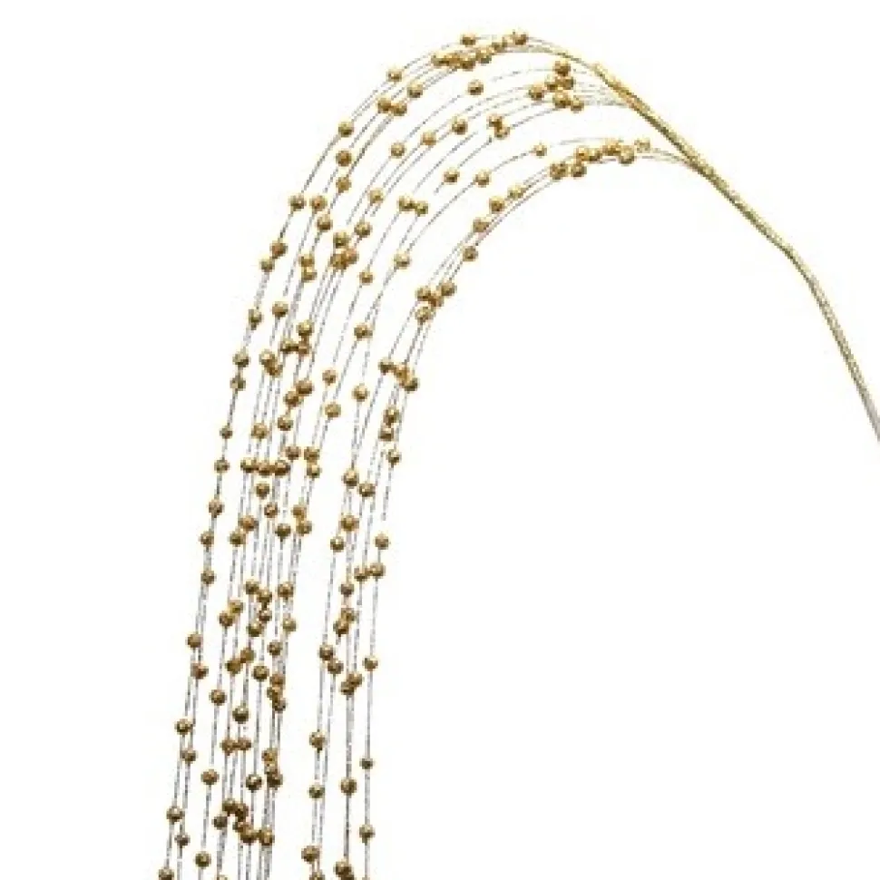 Decostar™ Glittered Hanging Berry Spray 36 ½" - 48 Pieces - Gold