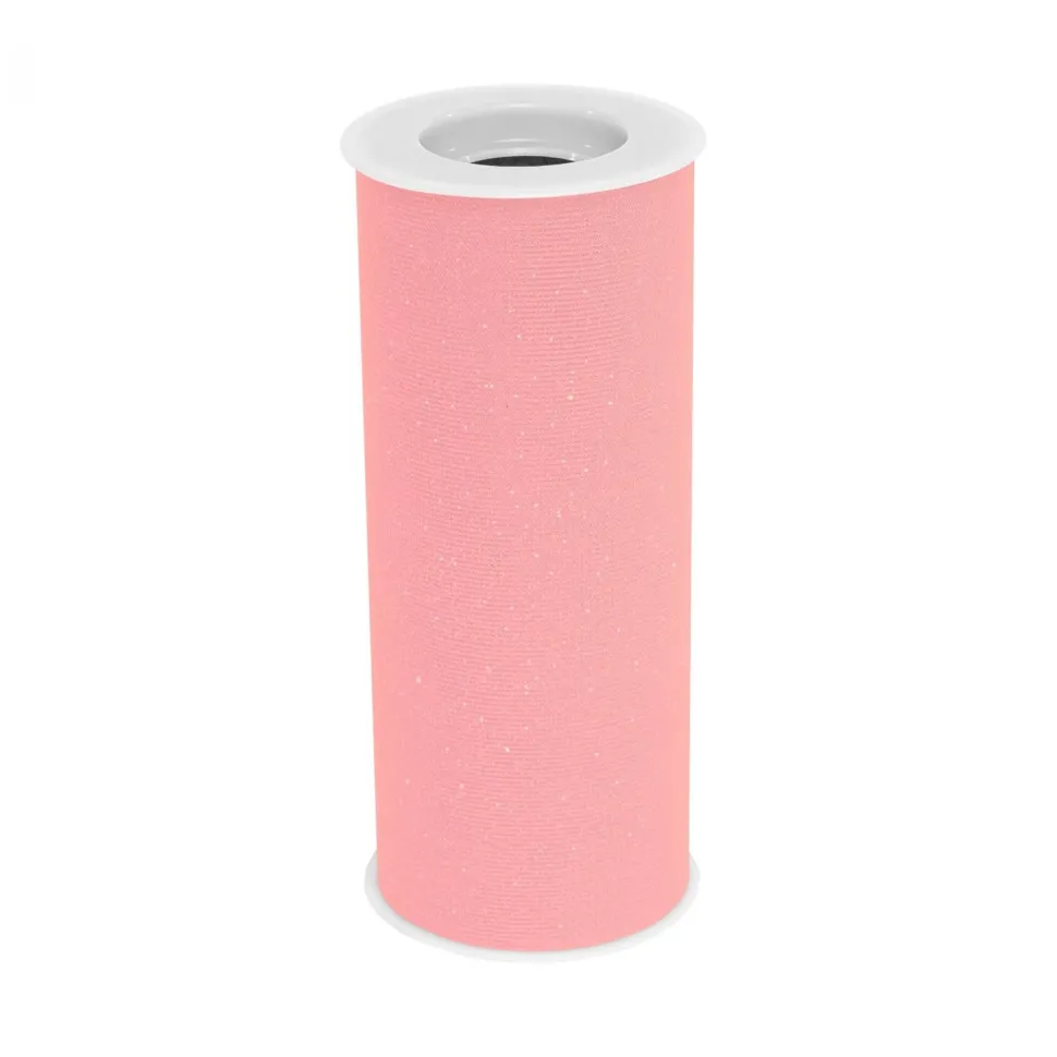 Decostar™ Glittered Tulle Rolls 6" x 25yds - Pink