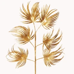 Decostar™ Glitter Palm Leaf Spray 33" - 24 Pieces - Gold