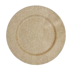 Decostar™ Glitter Plastic Charger Plate 13" - Gold- 24 Pieces