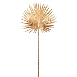 Decostar™ Gold Artificial Tropical Plant Fan Palm Leaf Branch 36"