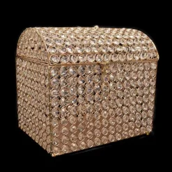 Decostar™ Gold Crystal Money / Ticket Box - 12" x 9" x 11"