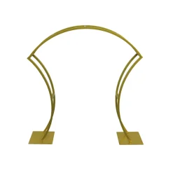 DECOSTAR™ Gold Metal Wedding Tabletop Centerpiece Arch for Floral Arrangements - 3ft Tall
