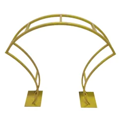 DECOSTAR™ Gold Metal Wedding Tabletop Centerpiece Arch for Floral Arrangements - 3ft Tall