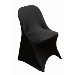 Decostar™ 200 GSM Grade A Quality Folding Chair Cover By Eastern Mills - Spandex/Lycra - Black