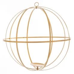 Decostar™ Hanging Floral Sphere 8" - Gold