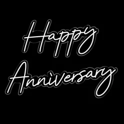 Decostar™ Happy Anniversary Neon Light Sign With Hanging Chain 23½"