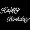 Decostar™ "Happy Birthday" Neon Light Sign With Hanging Chain 32"