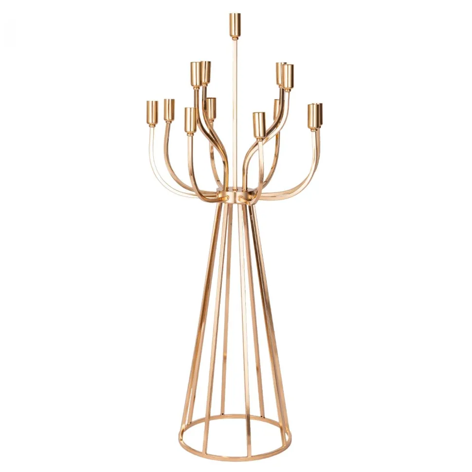 Decostar™ 13 Head Candle Holder 43" - Gold