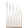 Decostar™ 10 Head Candle Holder with Cylinder Shade - Gold