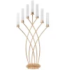 Decostar™ 7 Head Mermaid Candle Holder with Cylinder Shade 49" - Gold