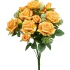 Decostar™ 11 Head Rose Bush 16" - Orange