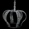 Decostar™ 15¼in Crystal Beaded Crown Centerpiece - Silver