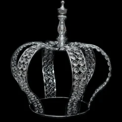 Decostar™ 15¼in Crystal Beaded Crown Centerpiece - Silver