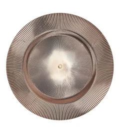 Decostar™ 13in Plastic Charger Plate - Rose Gold - 24 Pack