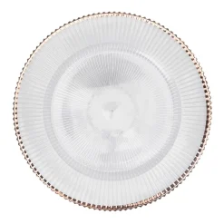 Decostar™ 13in Plastic Charger Plate - Rose Gold - 24 Pack