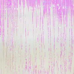 Decostar™ Iridescent Fringe Curtain 96" - White