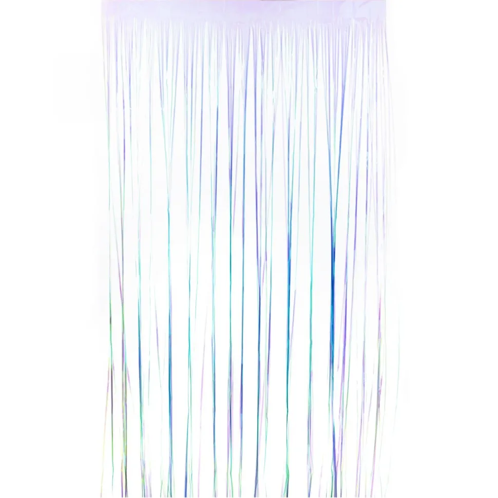 Decostar™ Iridescent Fringe Curtain 96" - Turquoise