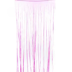 Decostar™ Iridescent Fringe Curtain 96" - Fuchsia