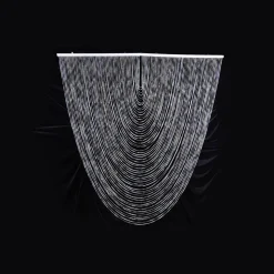 DecoStar™ Jewel Crystal Iridescent Diamond Cut Swag Curtain - 4ft wide by 4ft Tall