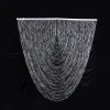 DecoStar™ Jewel Crystal Iridescent Diamond Cut Swag Curtain - 6ft Wide by 6ft Tall